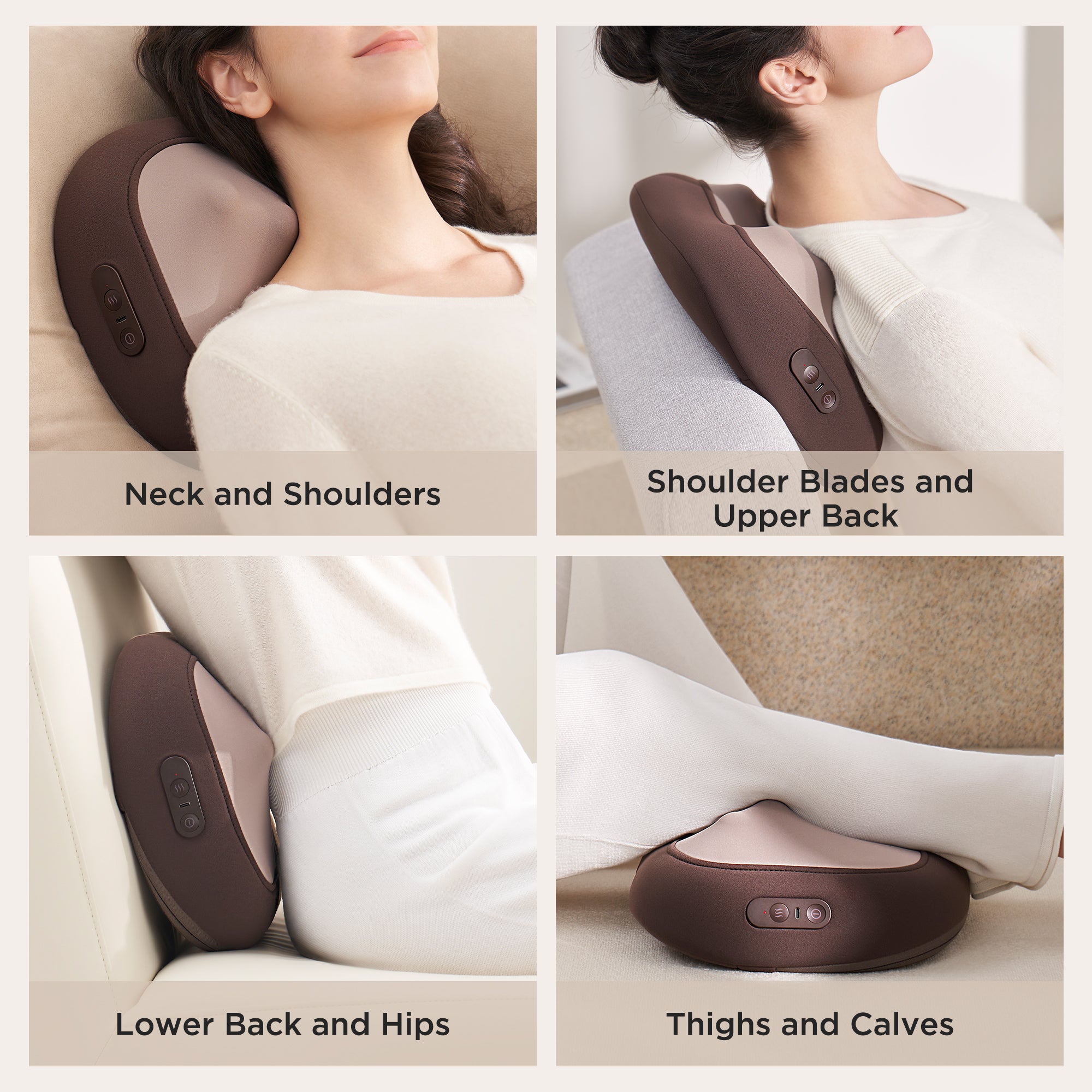 Rakuno W Care Dual-Use Massage Cushion